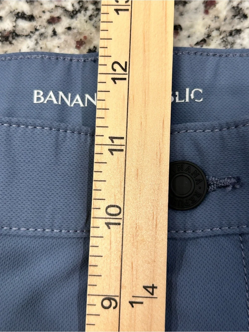 Banana Republic Slate Blue Gray Men's Chino Performance Pants 34x34 Polyester